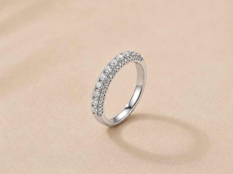 Infinite Radiance: Multi-Row Micro-Pave Eternity Band: