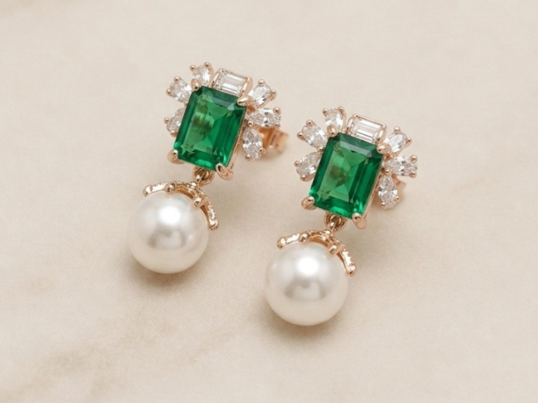 Vintage Charm Meets Modern Elegance: The Magic of Emerald Statement Earrings: