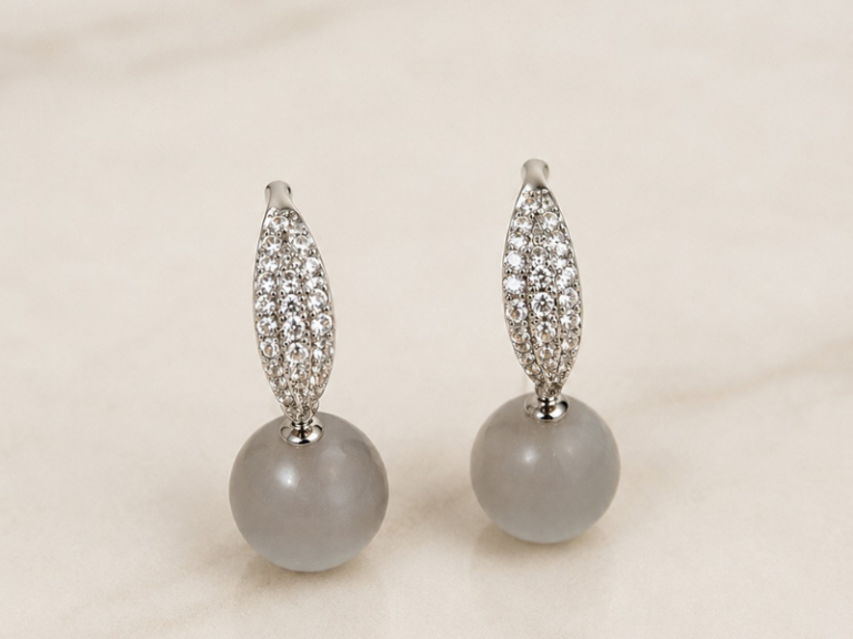 Elevate Your Style with Frosted Slate Pearl Drops: